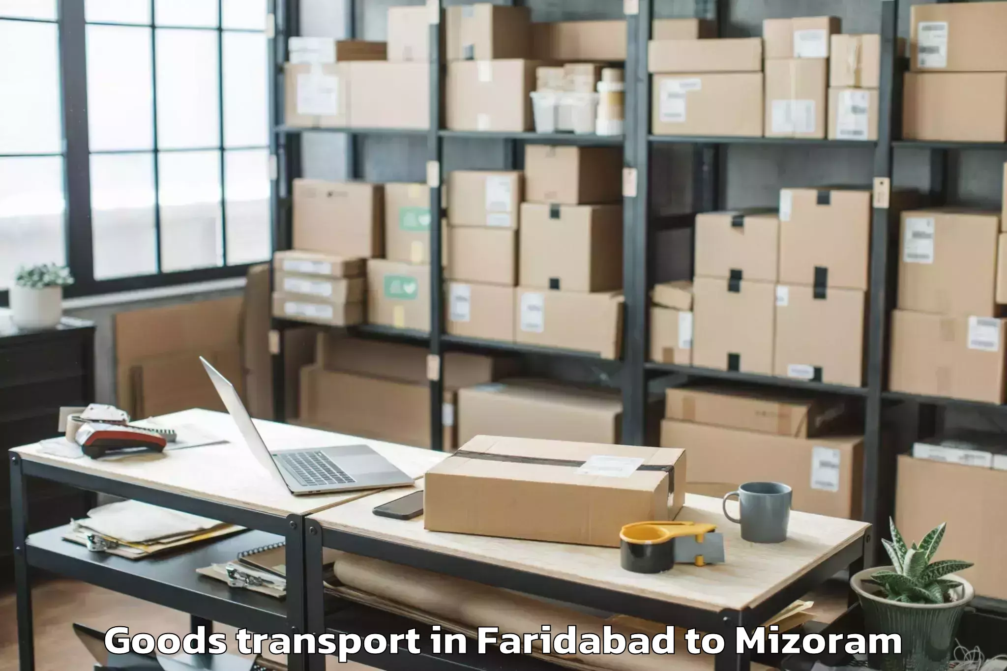 Hassle-Free Faridabad to Khawzawl Goods Transport